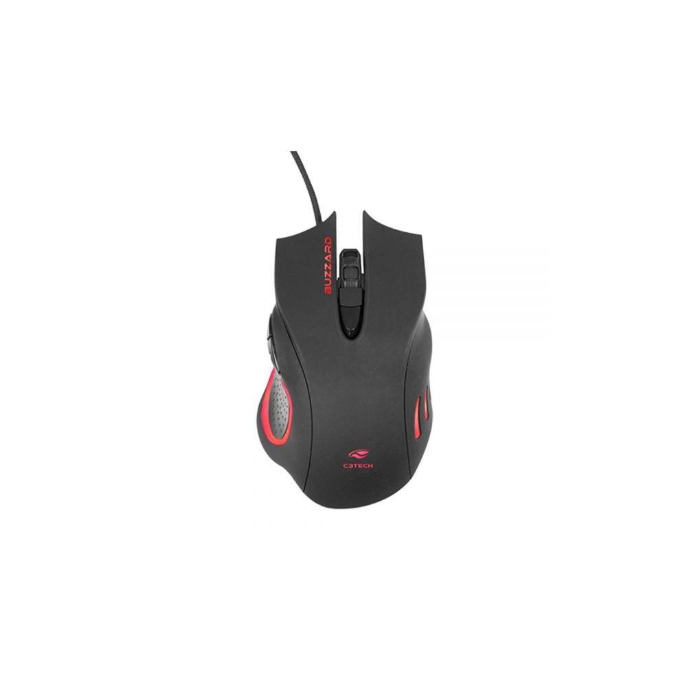 Mouse Gamer USB Buzzard Preto MG-110BK - C3Tech