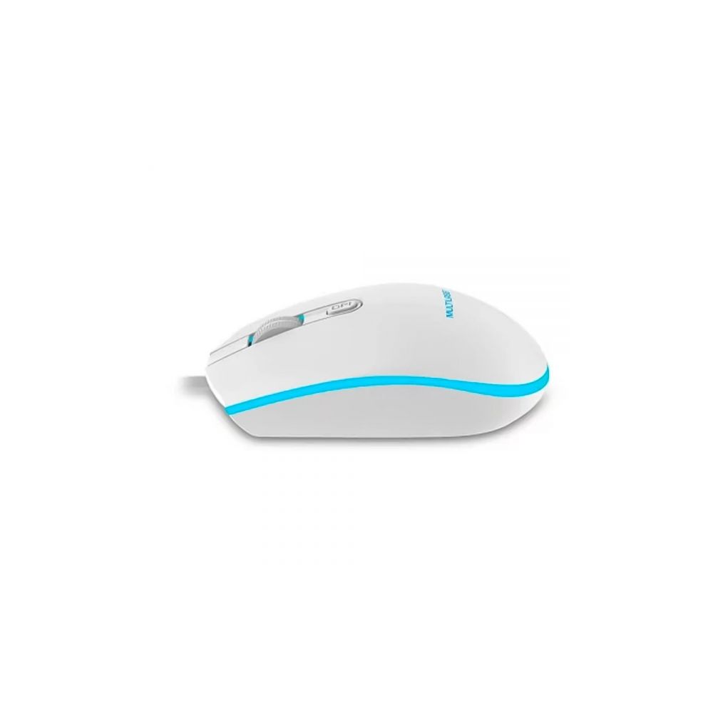 Mouse Gamer 2400DPI LED 7 Cores Branco - Multilaser