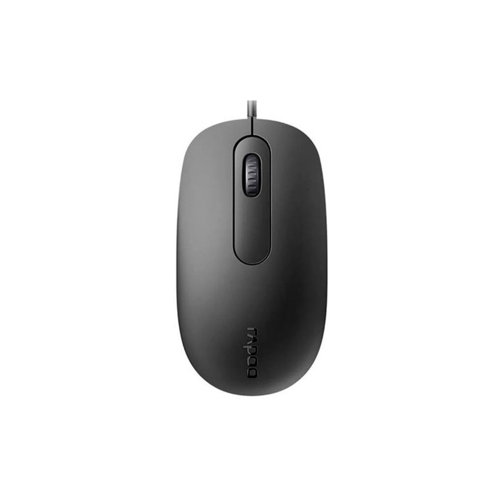 Mouse Óptico Com Fio Preto RA016 - Rapoo