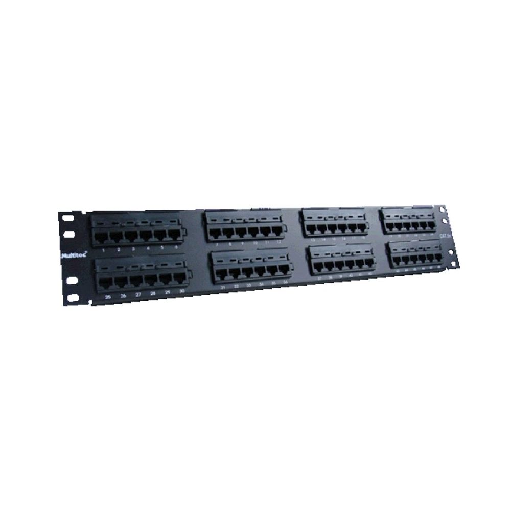 Patch Panel 48 Portas Cat 5E Modelo P48QA - Multitoc