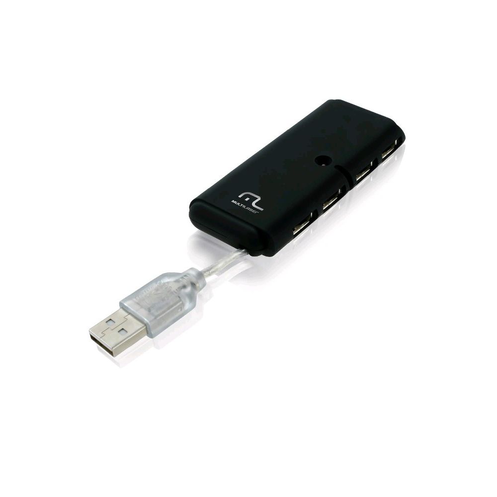 Micro Hub 04 Portas USB 2.0 Preto - Multilaser