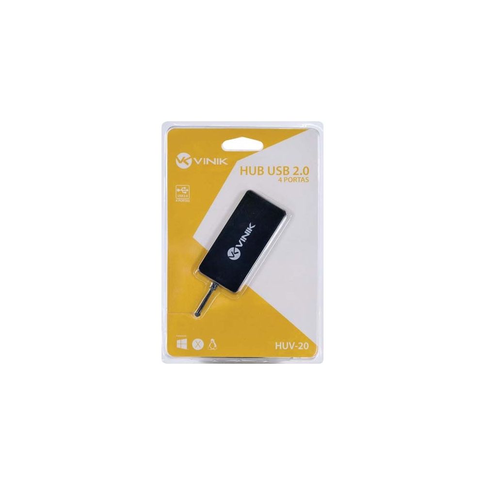 Micro Hub USB 2.0 4 Portas HUV-20 - Vinik 