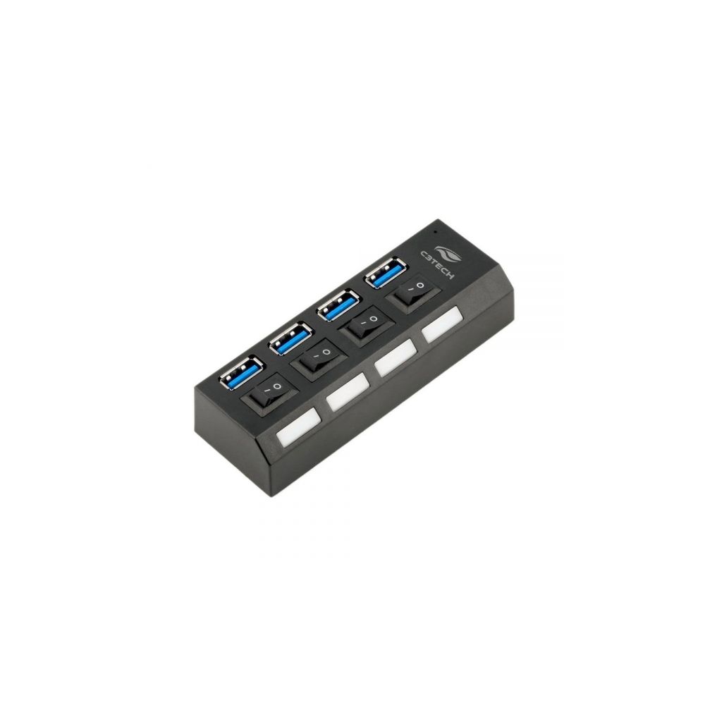 Hub USB 3.0 com chave seletora 4 portas HU-S300BK - C3Tech