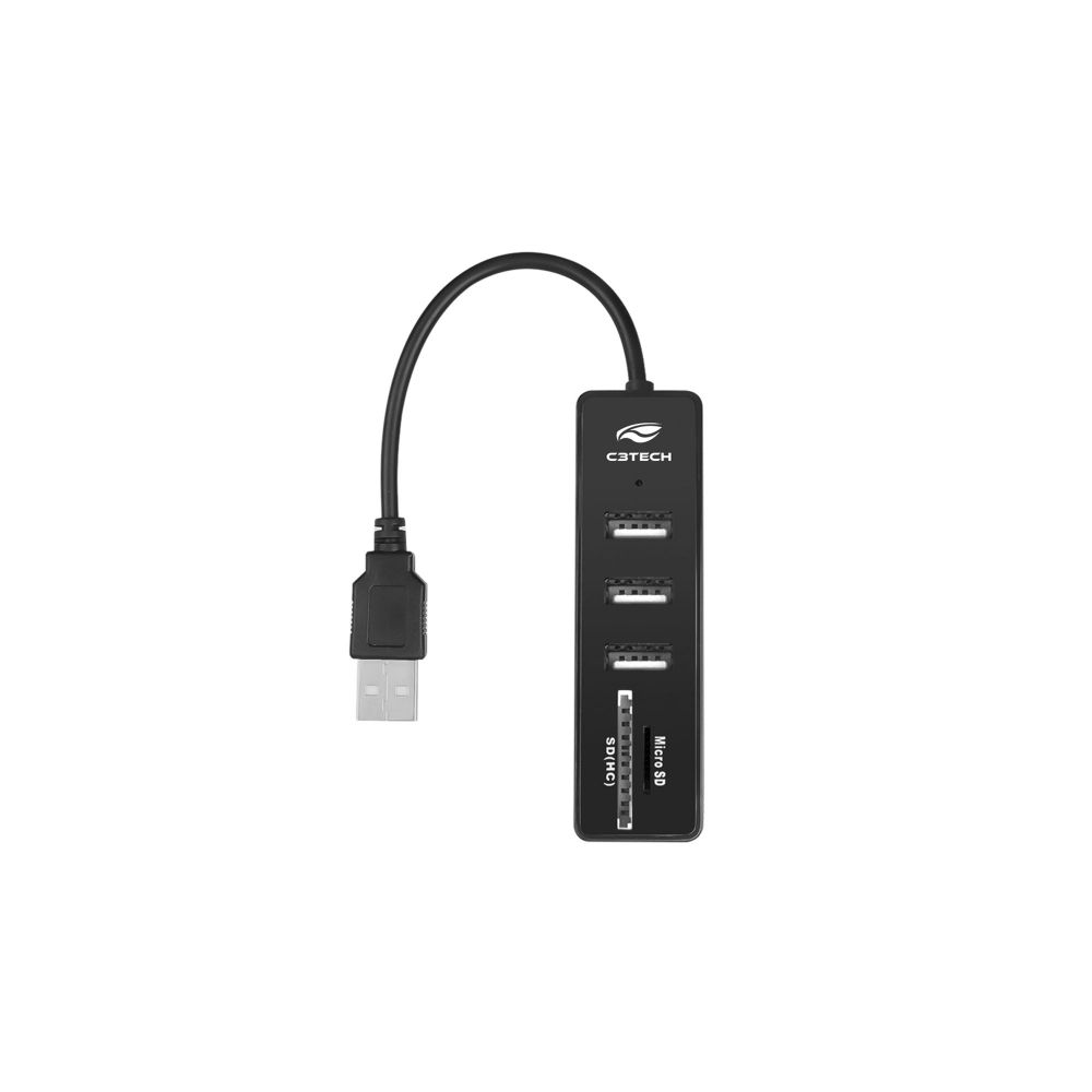 Hub USB 2.0 5 Portas HU-L200BK - C3Tech