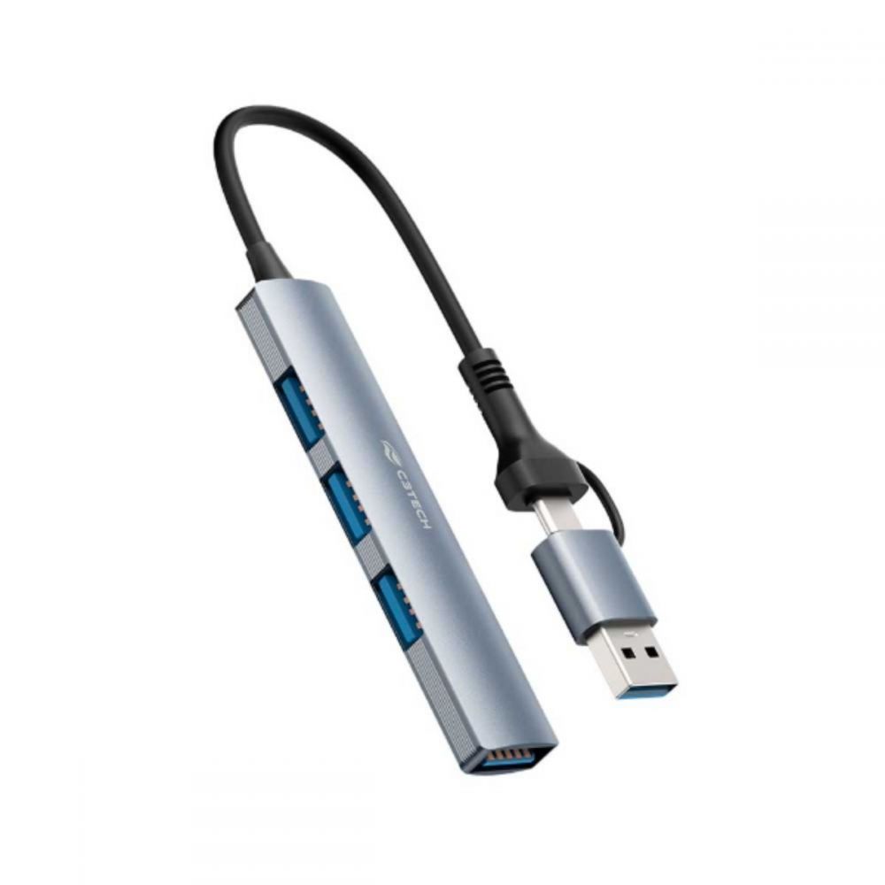 Hub Usb 3.0 Com 4 Portas Usb 15Cm - C3Tech