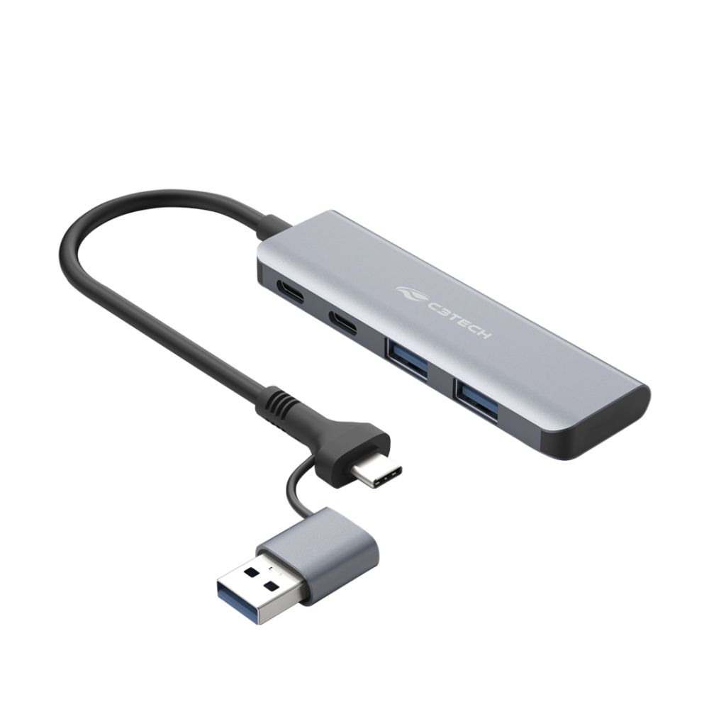 Hub USB-C 3.0 4 Portas HU-C600GY - C3Tech