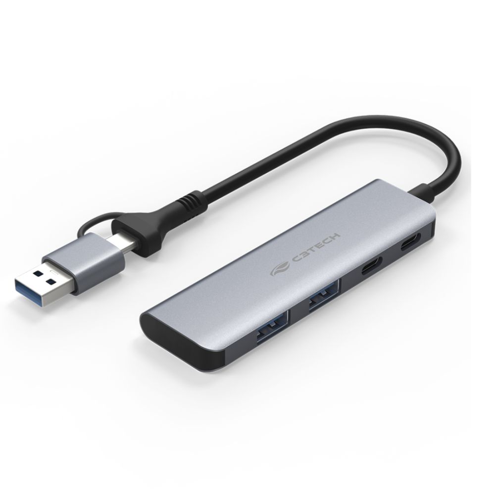 Hub USB-C 3.0 4 Portas HU-C600GY - C3Tech