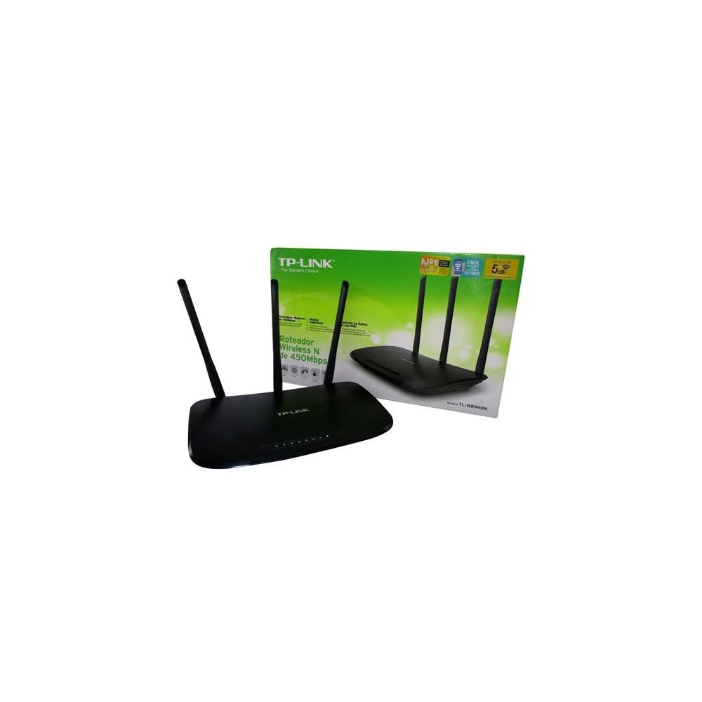 Roteador Wireless TL-WR940N 450 Mbps - TP-Link 