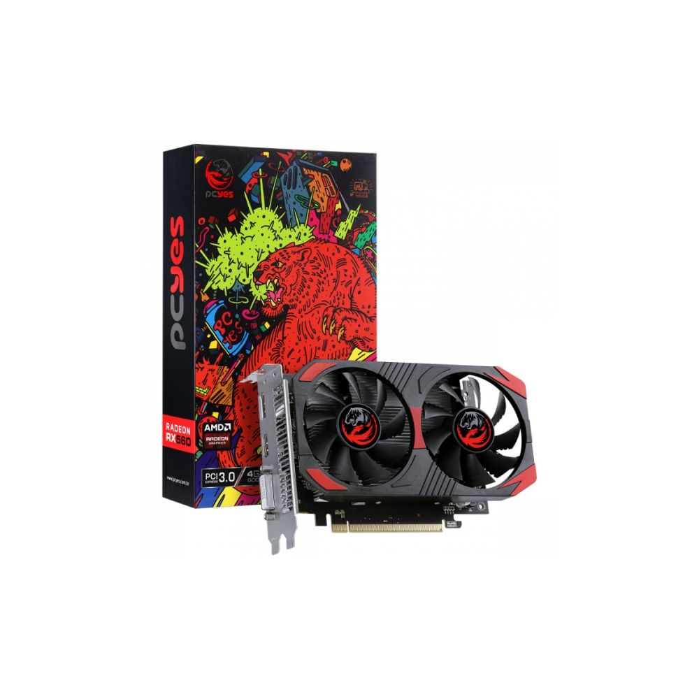 Placa de Vídeo AMD Radeon RX560 04GB GDDR5 - Pcyes