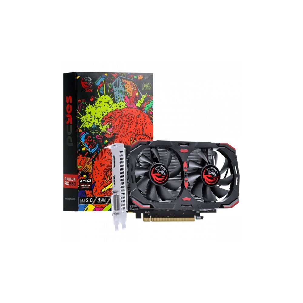 Placa de Vídeo AMD RX 550 4GB GDDR5 PAJRX550DR5DF - Pcyes