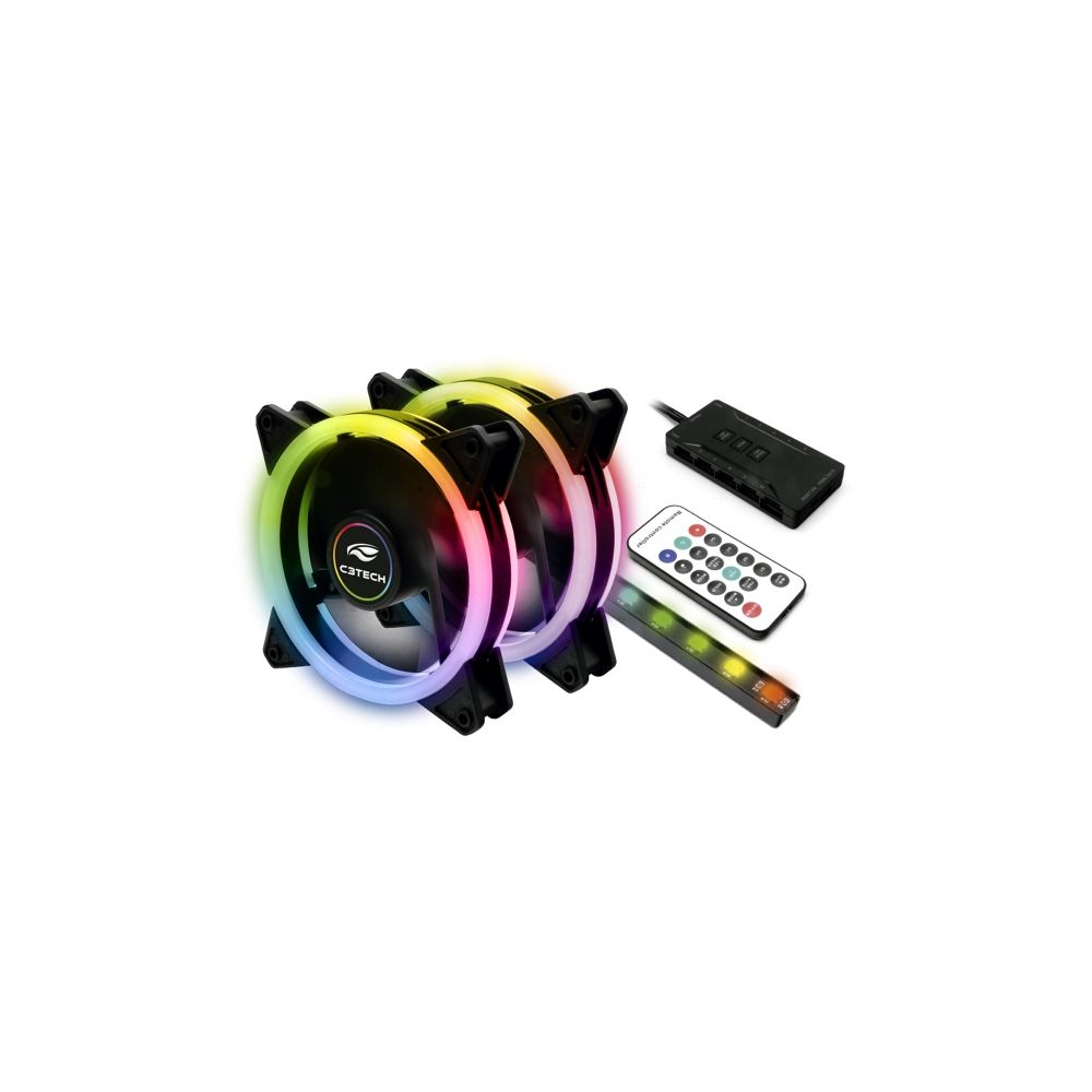 Kit Cooler Fan F7-L600RGB - C3Tech