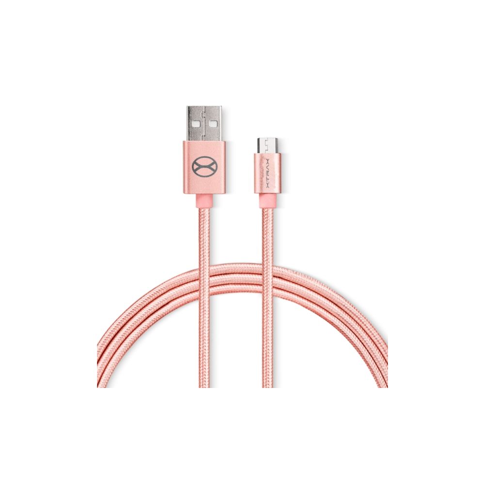 Cabo Micro USB XTR 1,5M Rosa Dourado - Xtrax