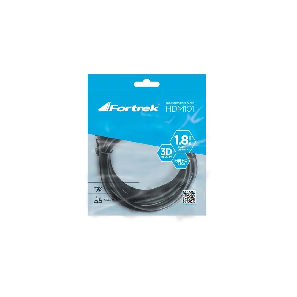 Cabo HDMI 1.4 3D HDM-101/1.8M Preto - Fortrek