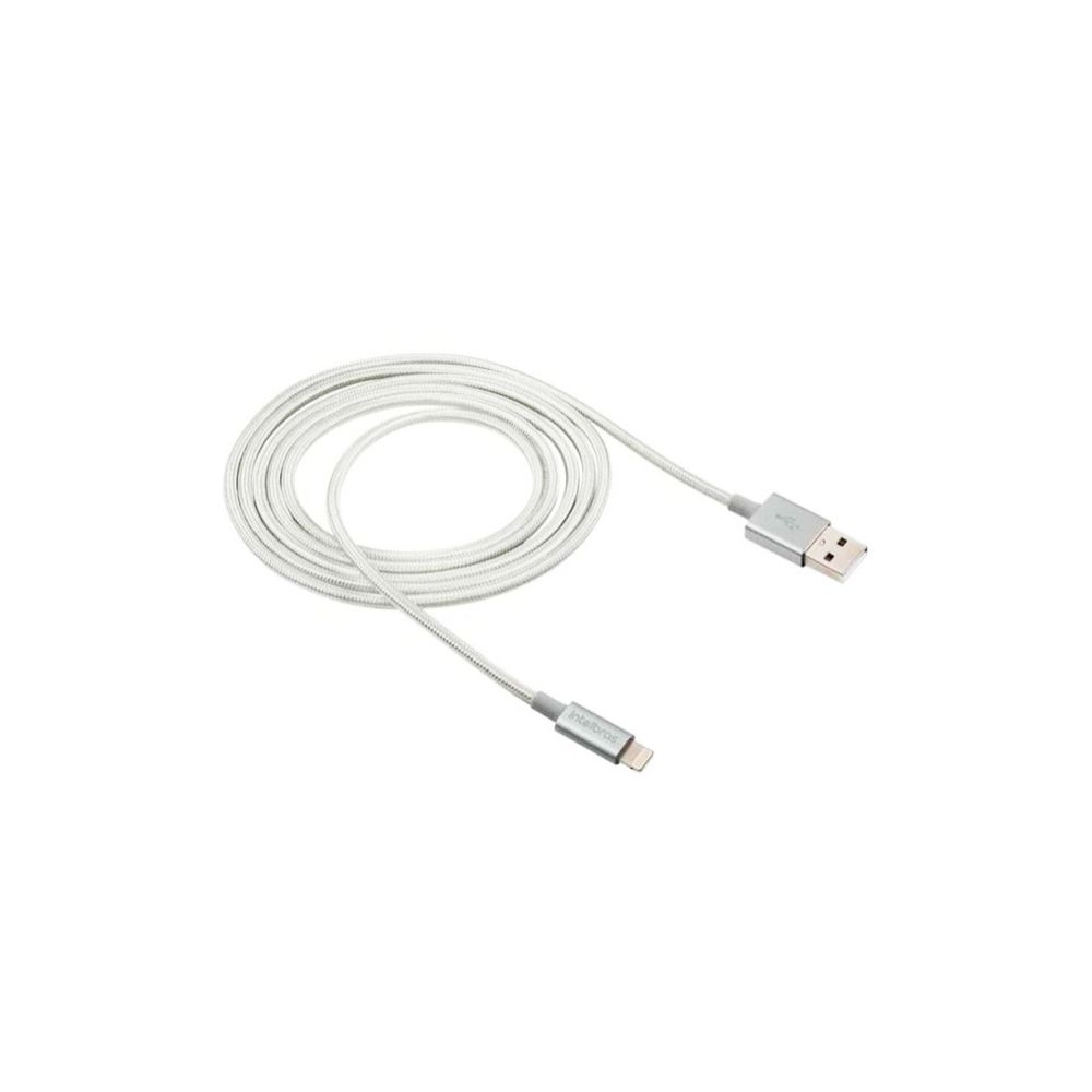 Cabo USB Lightning Nylon Trançado EUAL15NB 1.5M B - Intelbras