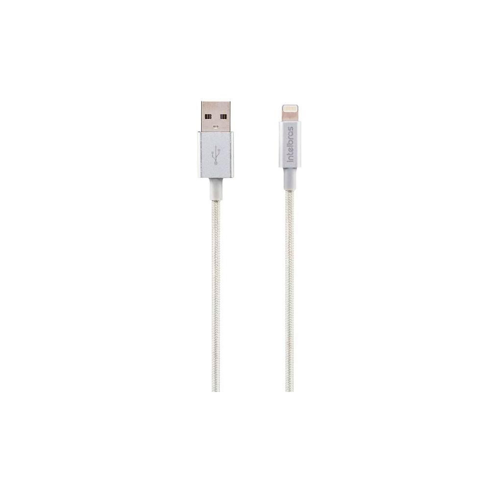 Cabo USB Lightning Nylon Trançado EUAL15NB 1.5M B - Intelbras