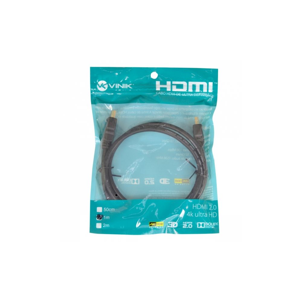 Cabo HDMI 2.0 Ultra HD 3D 29229 H20-2 - Vinik