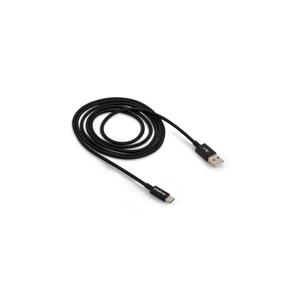 Cabo USB-C 1,5M Nylon Preto Euac 15NP - Intelbras