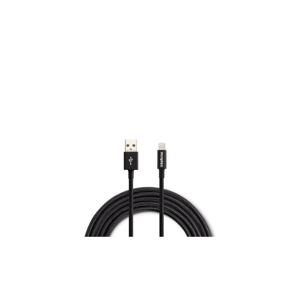 Cabo USB para Lightning 1,5m nylon Preto - Intelbras