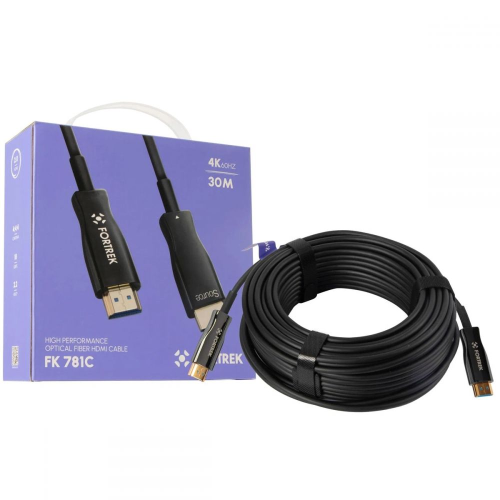 Cabo HDMI Fibra Óptica 4k FK 783C 30m - Fortrek