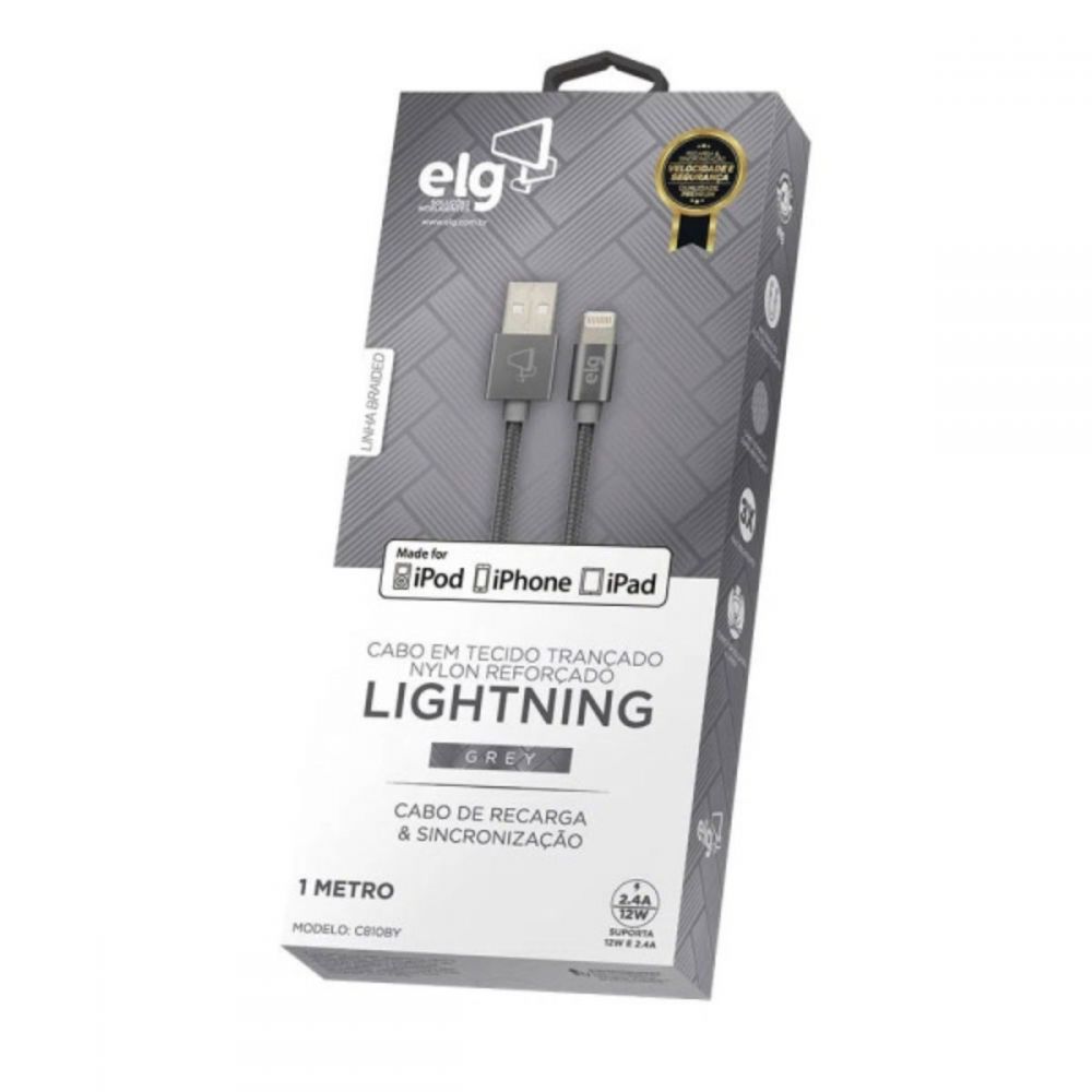 Cabo Lightning p/Recarga e Sincronização C810BY - ELG