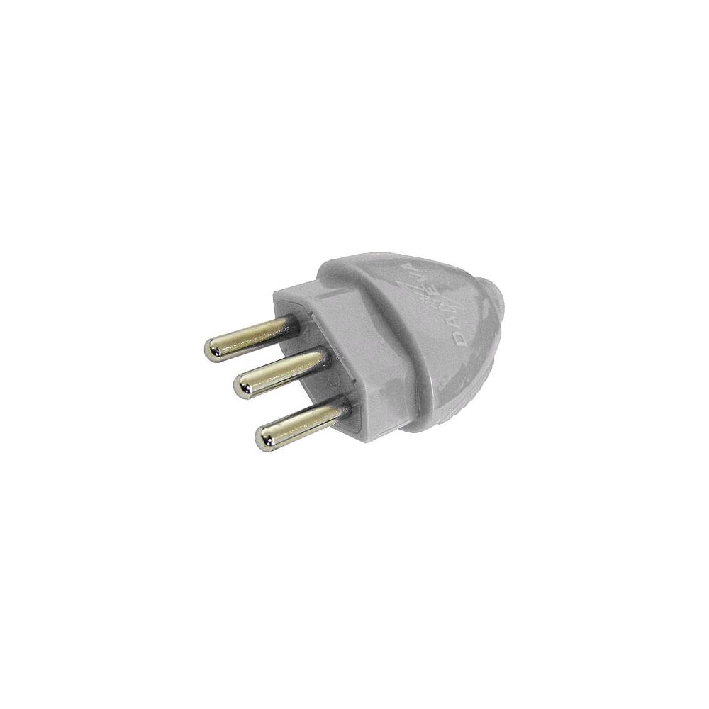 Plug Desmontável 2P+T 10A 250V Plug de 4,0mm NBR 14136 - Daneva