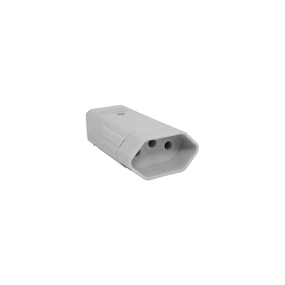 Adaptador 2P + Terra NBR 14136 10A 250V Branco - PERLEX