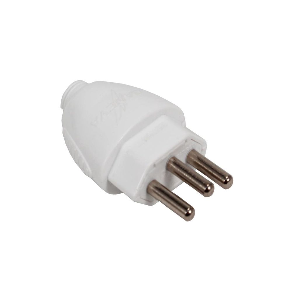 Plug 2P+T 20A 250V Branco - Daneva