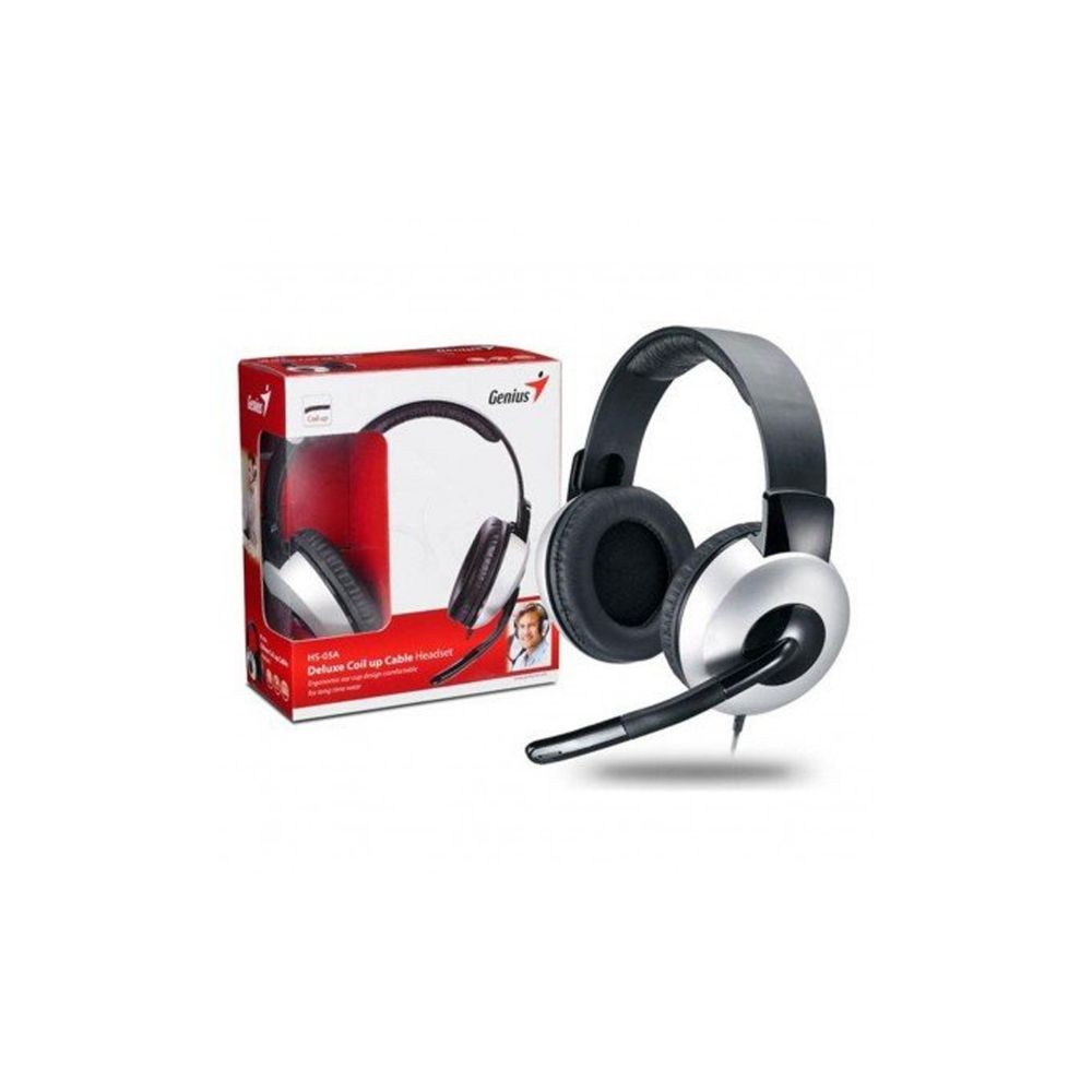 Headset c/ Microfone, HS-05A, Deluxe, Ajustável, Prata - Genius