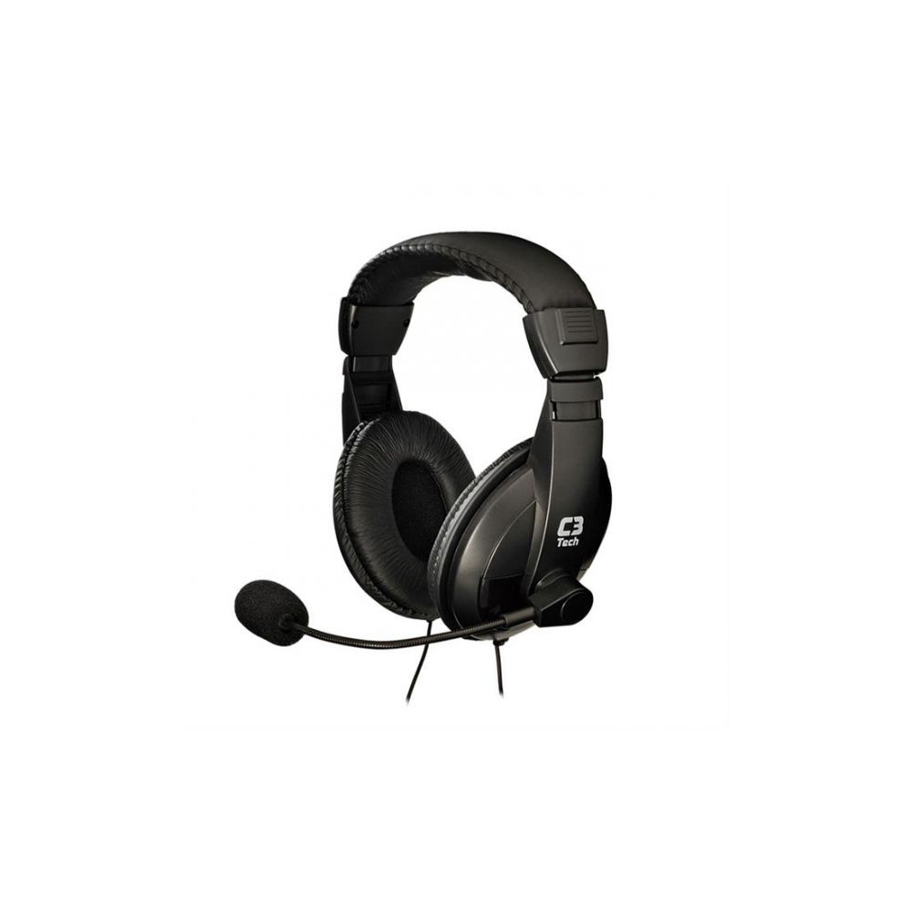 Headset com Microfone Voicer Confort Preto MI-2260 - C3Tech