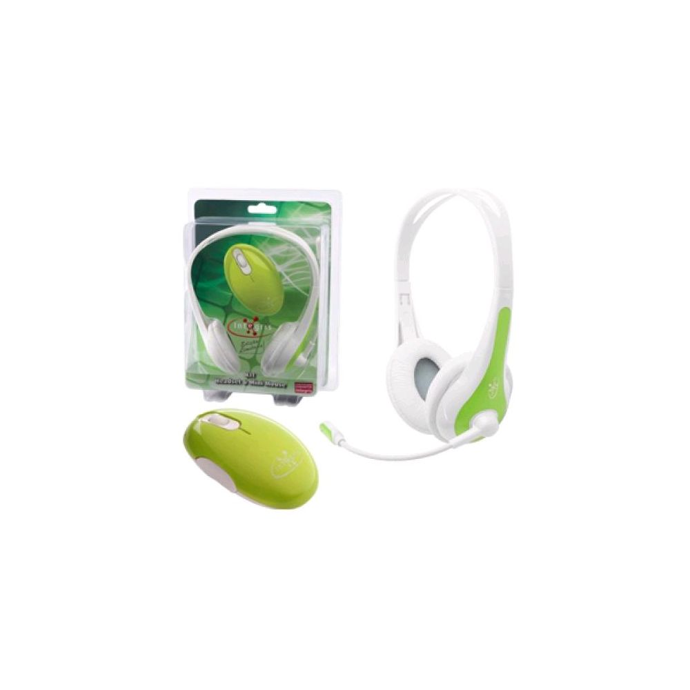 Headset + Mouse USB Summer Mod.F155A Verde Claro - Integris