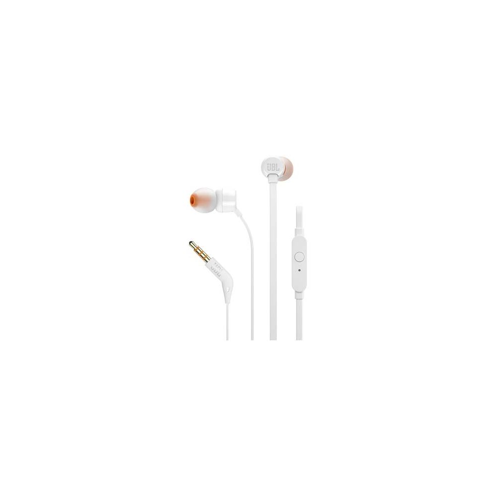 Fone de Ouvido T110 Branco In Ear C/ Microfone - JBL 