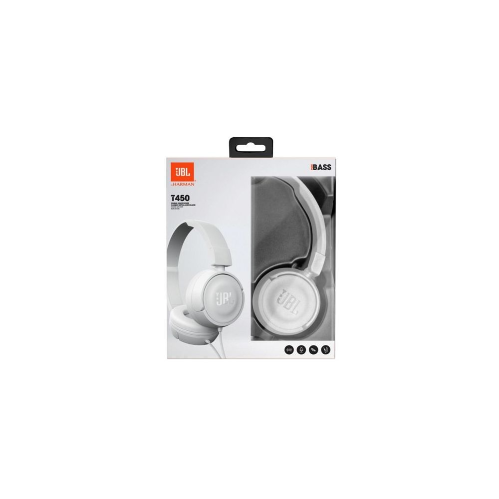 Headphone JBL T450 Pure Bass Com Microfone - Branco