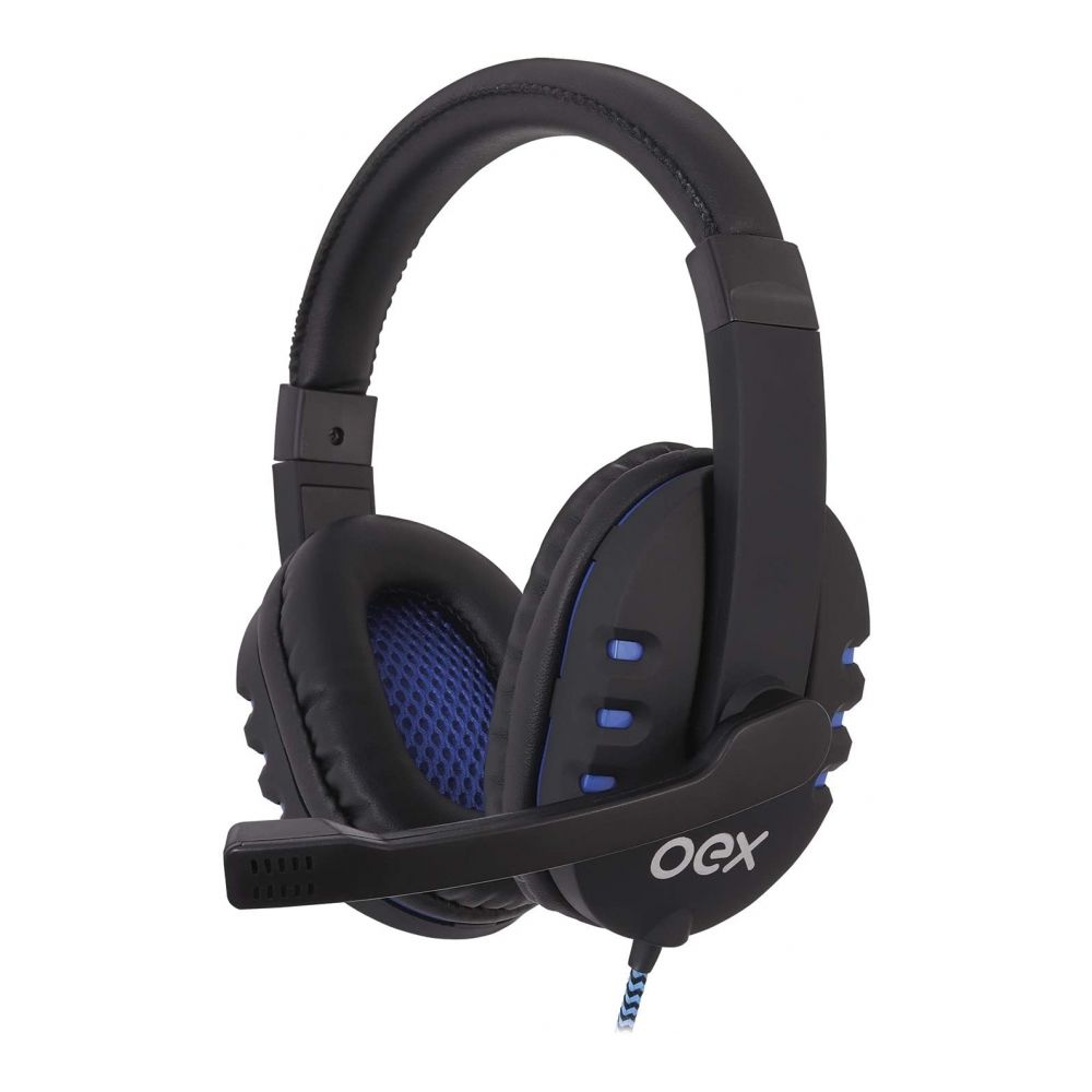 Fone Headset Gamer Bit HS206 Preto com Azul - Oex 