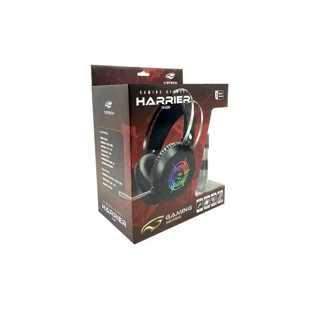 Headset Gamer com Microfone Preto USB PH-G330BKV2 - C3 Tech