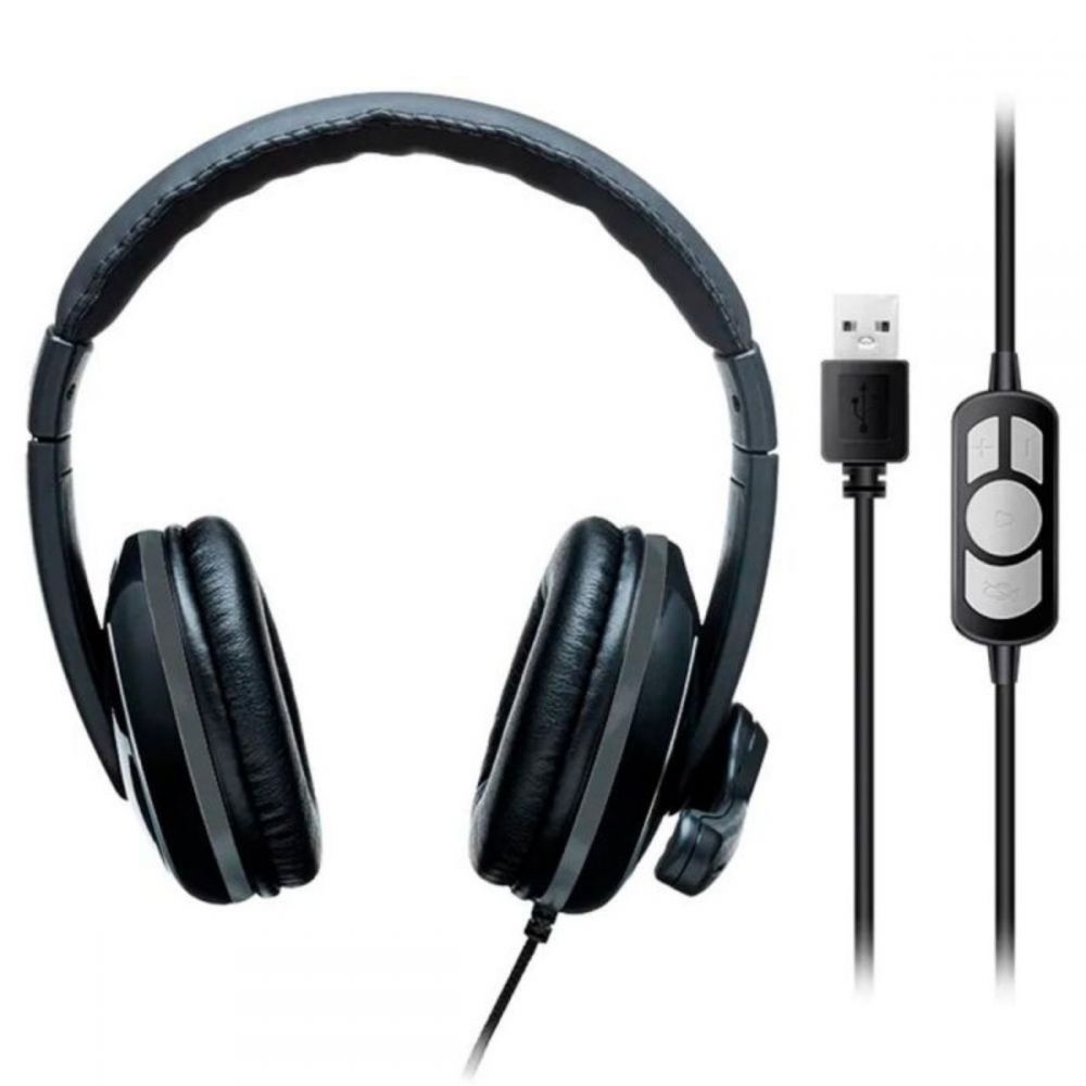 Headphone Pro C/ Microfone USB Preto PH317 - Multilaser