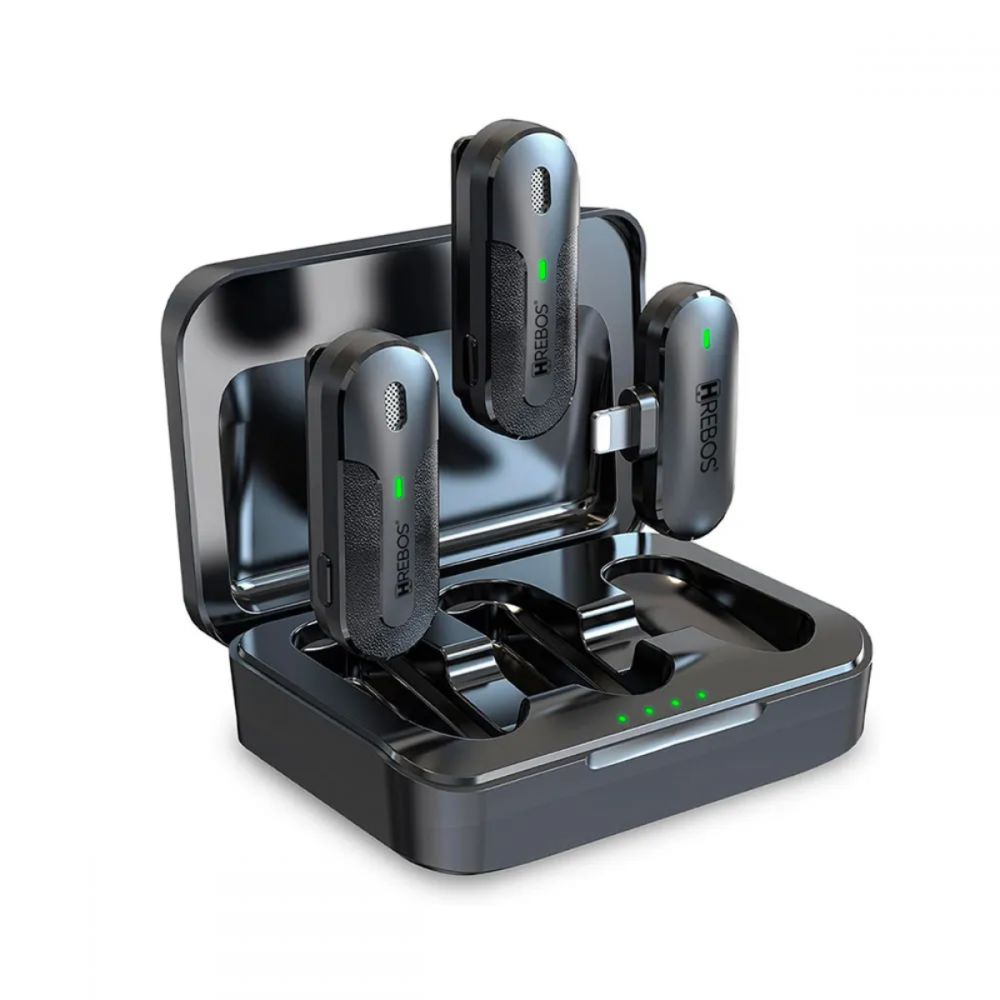 Microfone Lapela Duplo Lightning S/Fio IF-207- Hrebos
