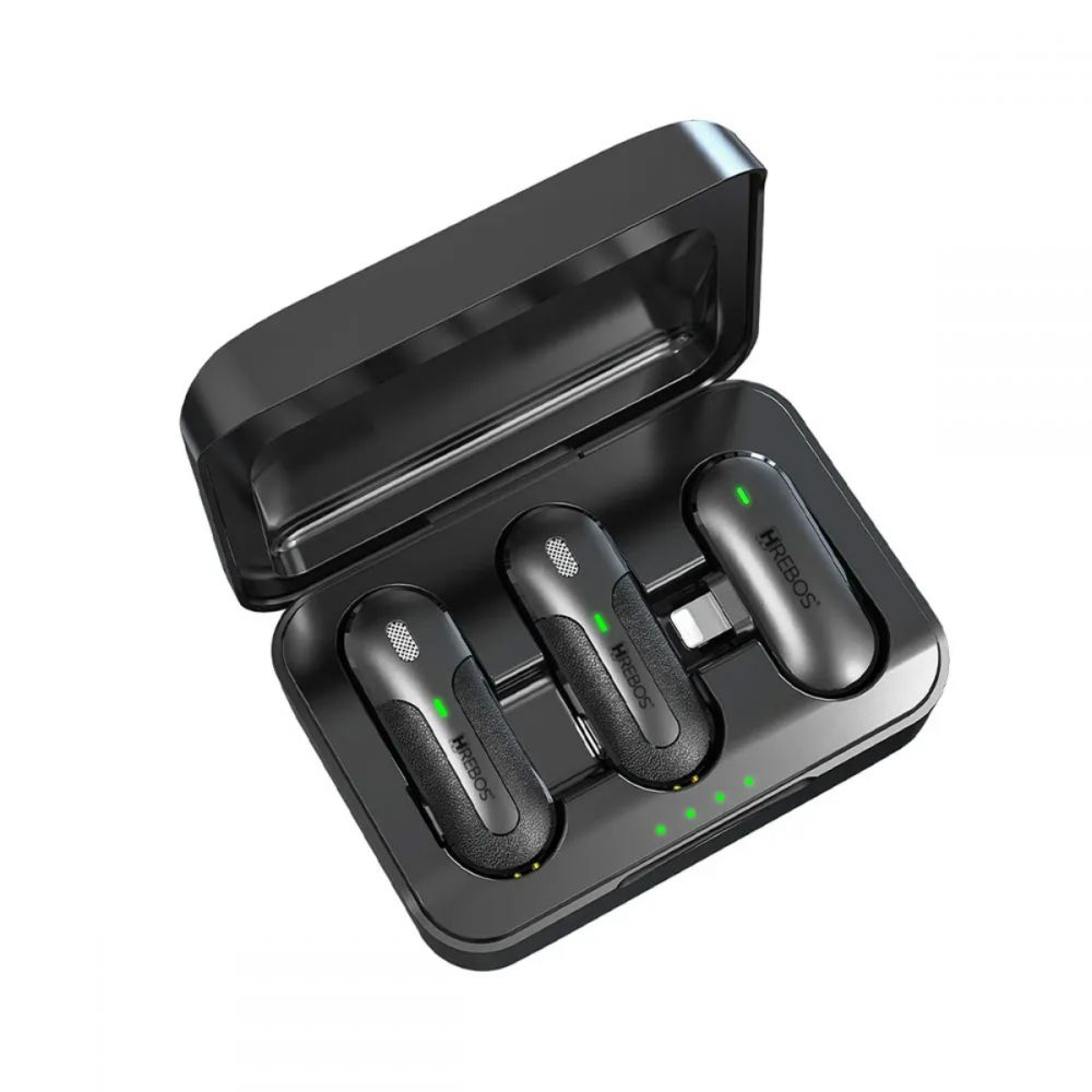 Microfone Lapela Duplo Lightning S/Fio IF-207- Hrebos