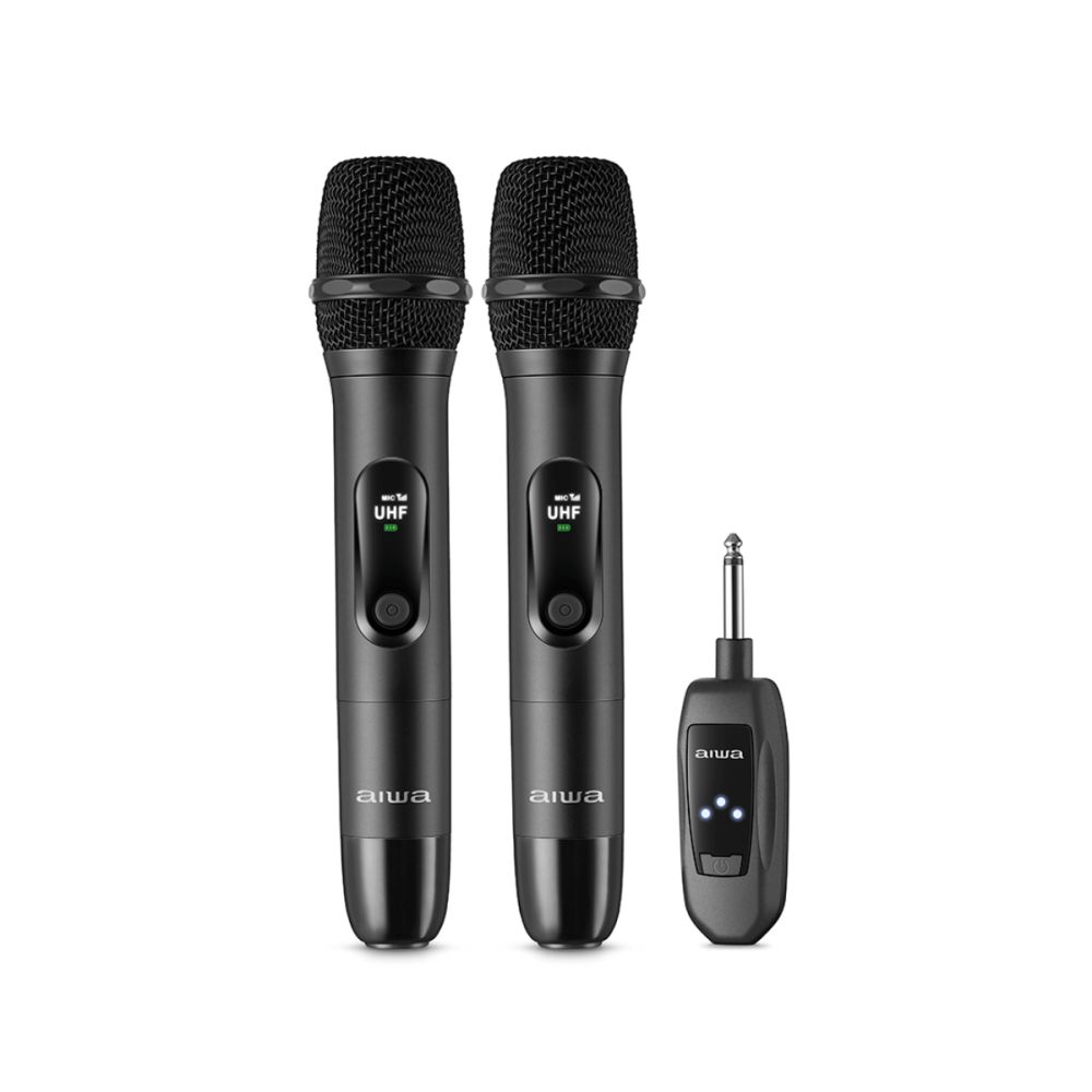 Microfone Sem Fio AWS-MIC-01 Wireless Bivolt Preto - AIWA