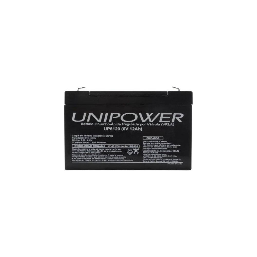 Bateria Selada 6v/12a Up6120 Unipower