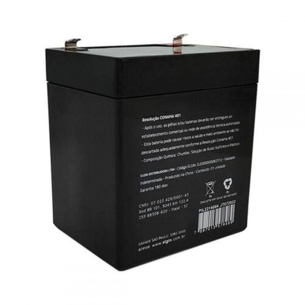 Bateria Selada De Chumbo 12V 4,5Ah - Elgin 