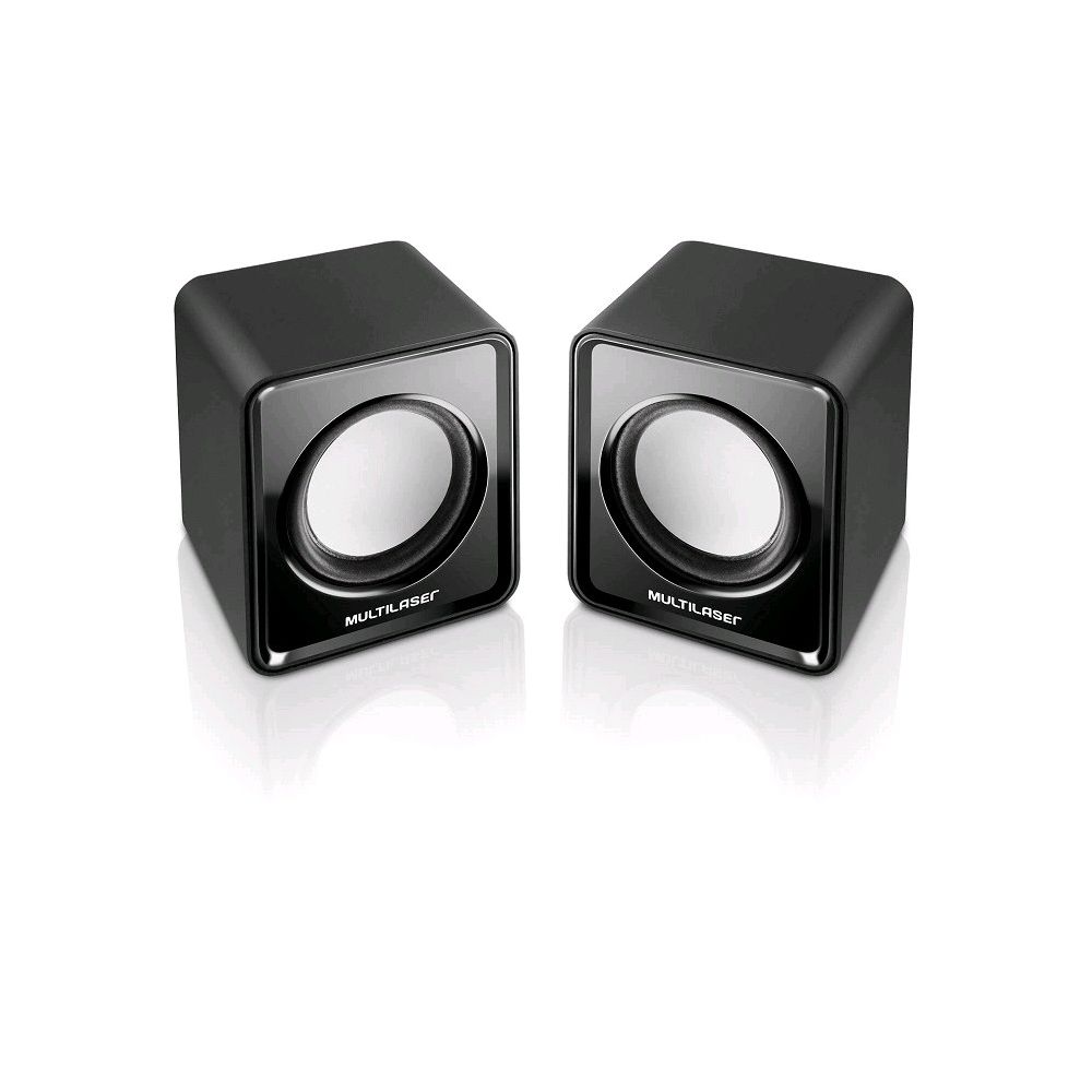 Caixa de Som Mini 2.0 SP144 Preto 3W RMS - Multilaser 