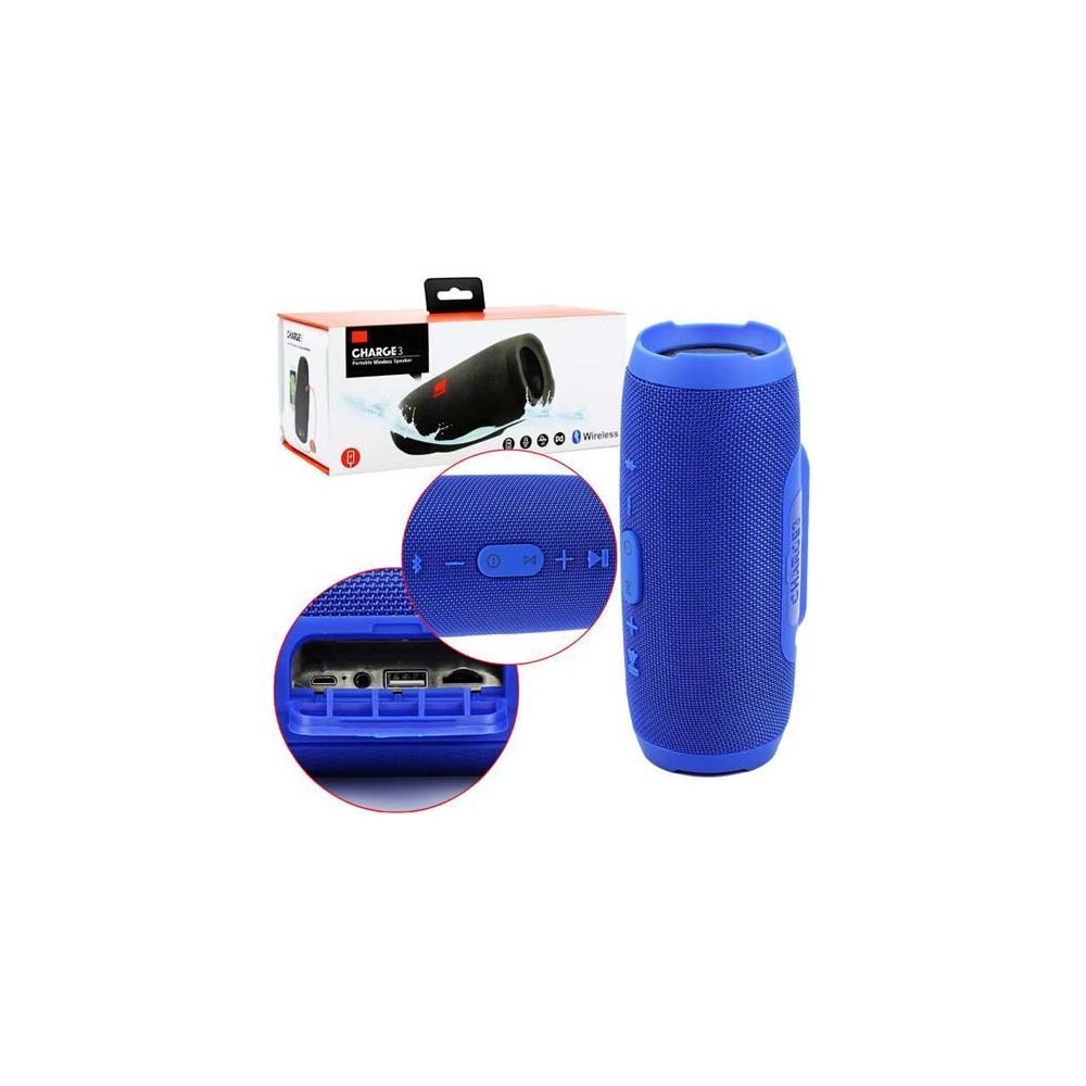 Caixa De Som Charce 3 Bluetooth 10w Resistente Água Azul