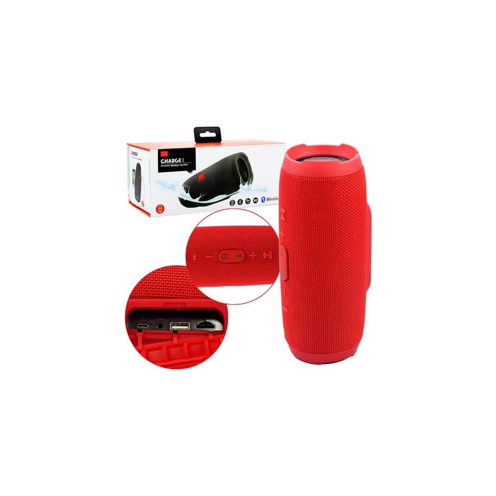 Caixa De Som Charce 3 Bluetooth 10w Vermelho