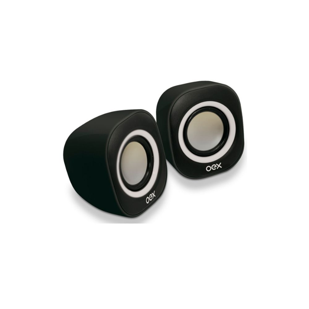 Caixa Acústica Speaker Round SK100 Preto e Branco - Oex