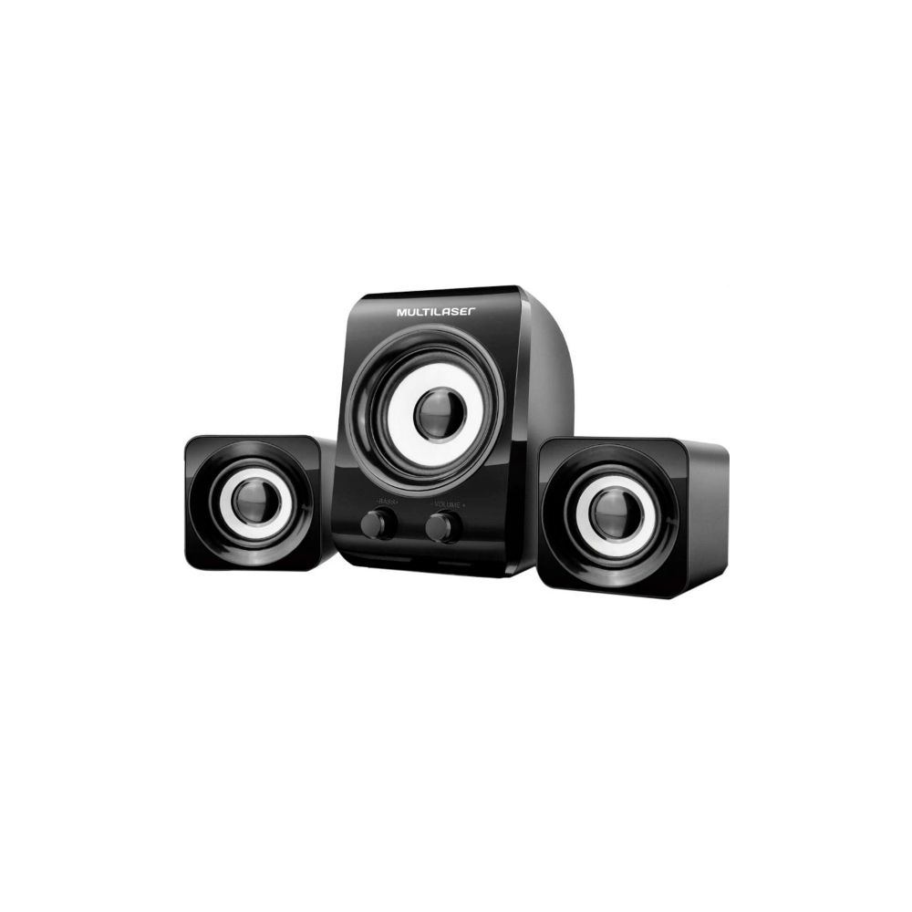 Caixas de Som com Subwoofer 2.1 14W USB - Multilaser