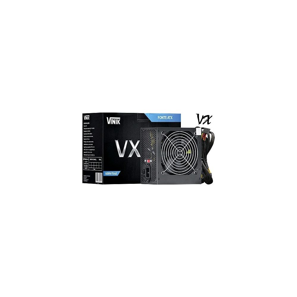 Fonte ATX VX Gamer 600W P4 24 Pinos VX600  - Vinik 