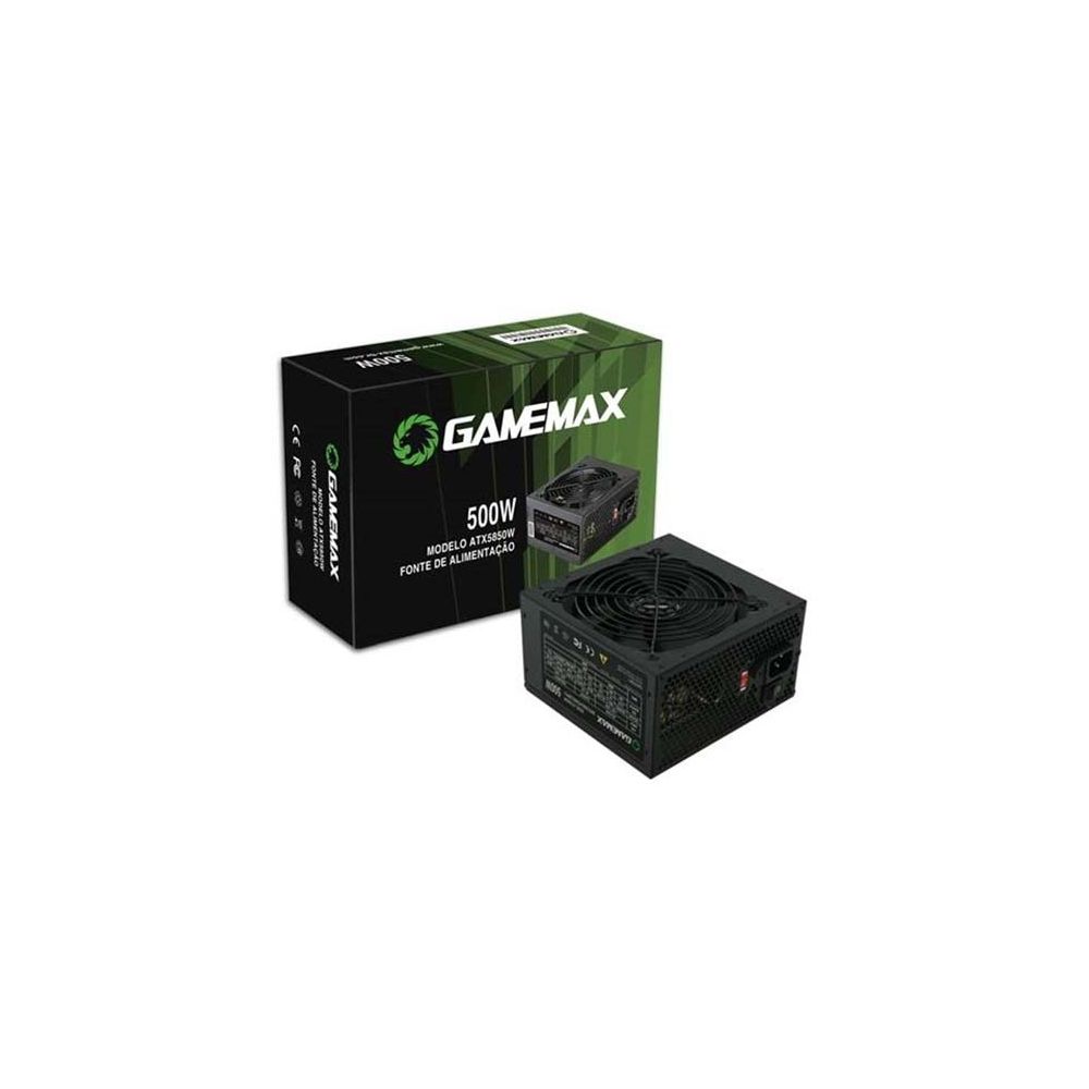 Fonte de Alimentação Gamemax 500W ATX5850W - Com Cb/Box