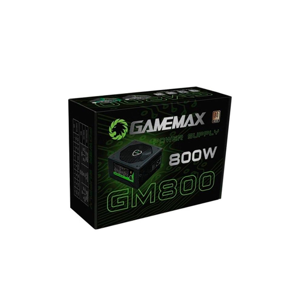 Fonte ATX 500w Gm500 24p Sata com Cabo 80 Plus Bronze Preto Gamemax