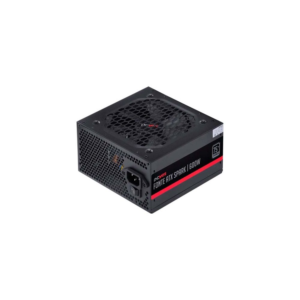 Fonte ATX 600W Spark 75+ PXSP600WPT PFC Ativo - PCYes 