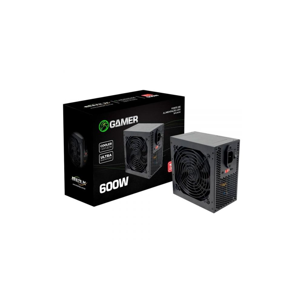 Fonte Atx 600W Real 24 Pinos